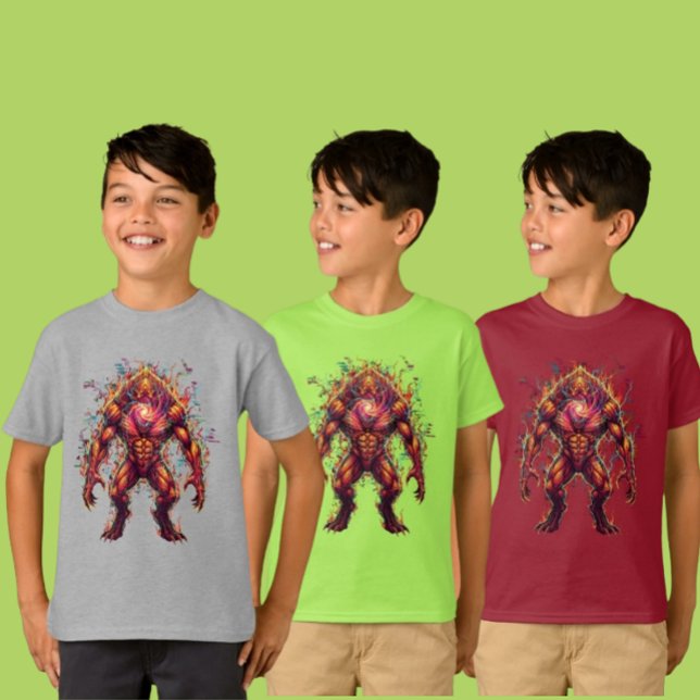Camiseta Peça de Roupas com Grafite de Monstro Épico Infant (Criador carregado)