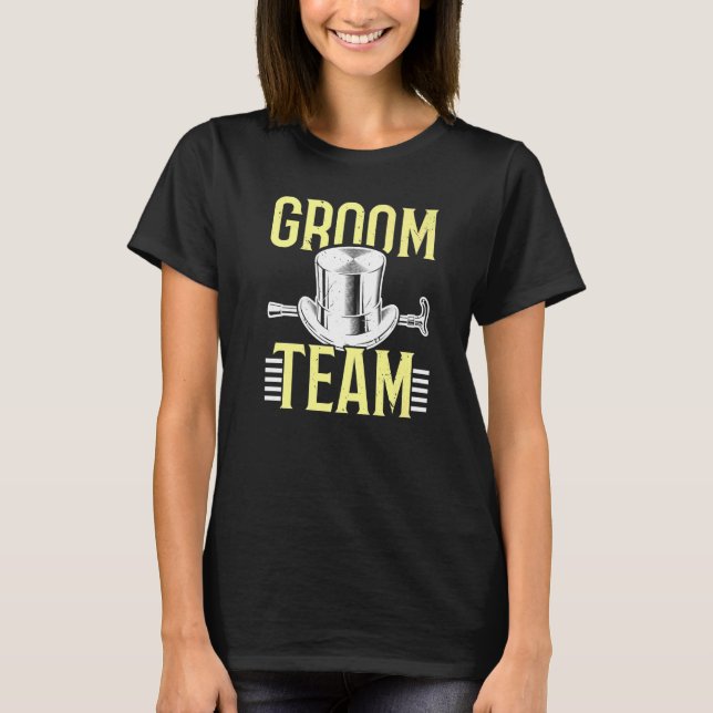 Camiseta Peça de Solteiro de Grupo de Padrinho de casamento (Frente)