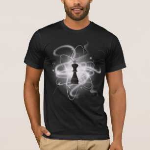 Camiseta Peça de Xadrez Atômico Retro Preto e Branco - Re