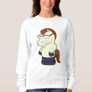 Camiseta Peça de xadrez Cavalo como Cavalo com Óculos Solar