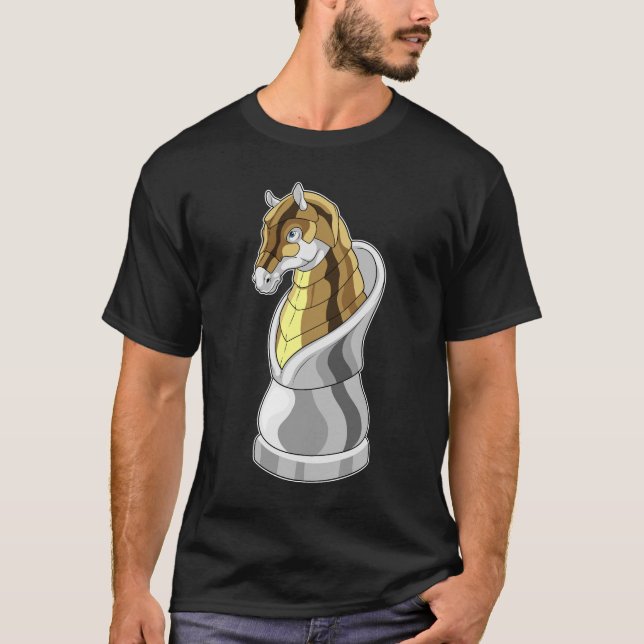 Camiseta Peça de xadrez Cavalo de xadrez Cavalo de xadrez (Frente)