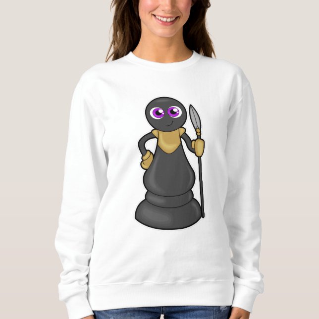 Camiseta Peça de xadrez em xadrez com lança (Frente)