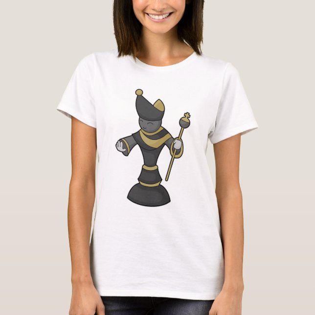 Camiseta Peça de xadrez Funcionarios Bishop Chess (Frente)