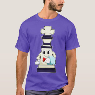 Camiseta Peça de xadrez King como Garçom com Toalha