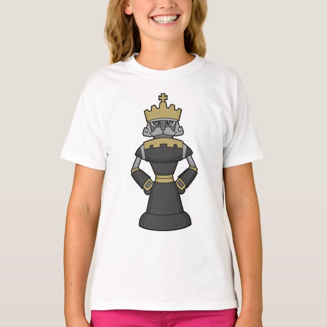 Camiseta Peça de xadrez King Crown Chess (Frente)