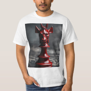Camiseta Peça de Xadrez Maldita - Simbolismo Escuro em Stra