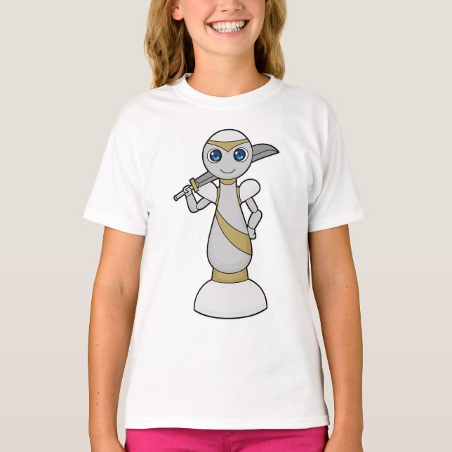 Camiseta Peça de xadrez para espadas (Frente)