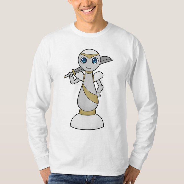 Camiseta Peça de xadrez para espadas (Frente)