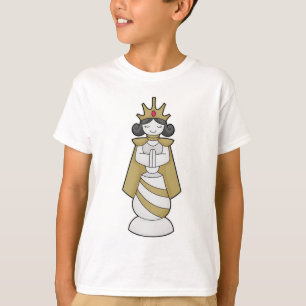 Camiseta Peça de xadrez Queen Crown Chess