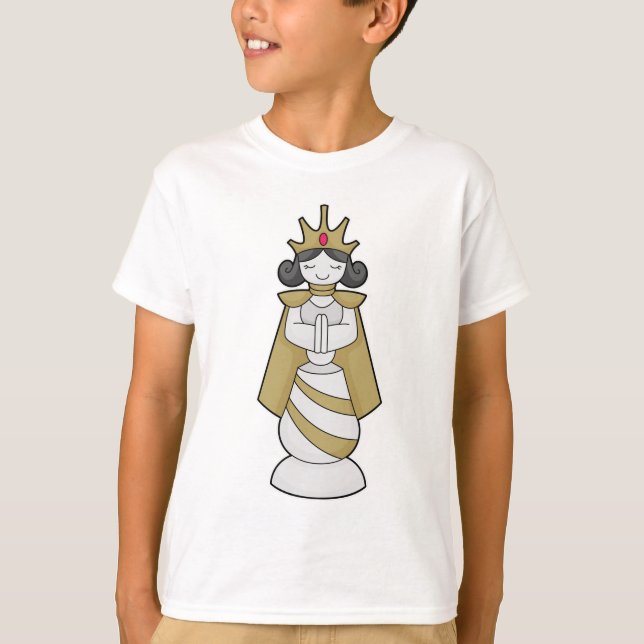 Camiseta Peça de xadrez Queen Crown Chess (Frente)