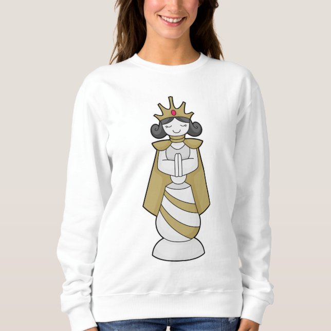 Camiseta Peça de xadrez Queen Crown Chess (Frente)