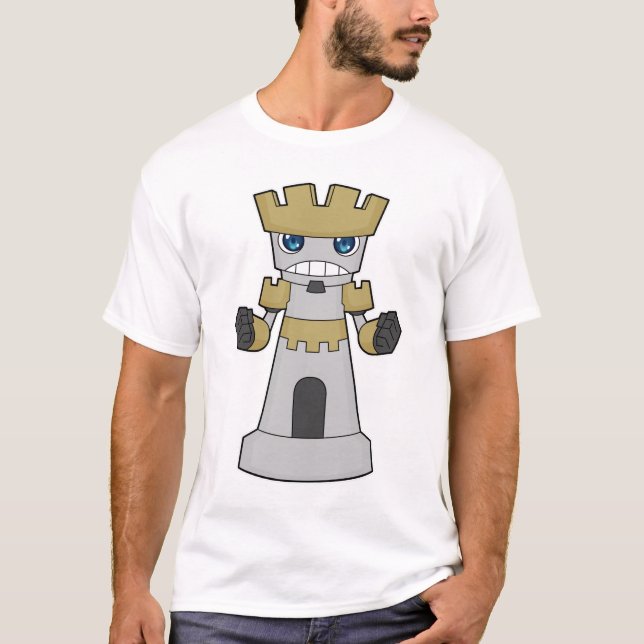 Camiseta Peça de xadrez Torre Xadrez (Frente)