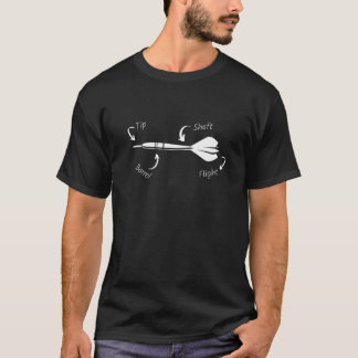 Camiseta Peça Engraçada Para Homens Mulheres Bullseye Dartb