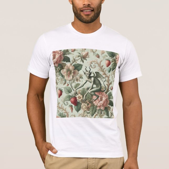 Camiseta Pecados de Morango – Arte Gótica Vestível (Frente)