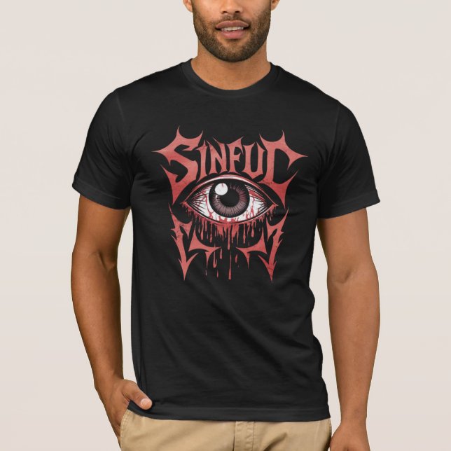 Camiseta Pecaminoso – Visão Sangrenta (Frente)