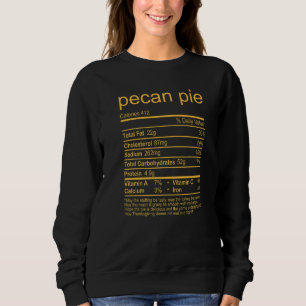Camiseta Pecan Pie Nutrition Facts Comida Ação de Graças