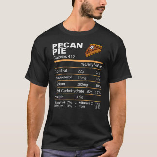 Camiseta Pecan Pie Nutrition Fatos de Ação de Graças TShirt