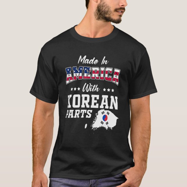 Camiseta Peças Coreanas Americanas Mapa da Coreia do Sul Ba (Frente)