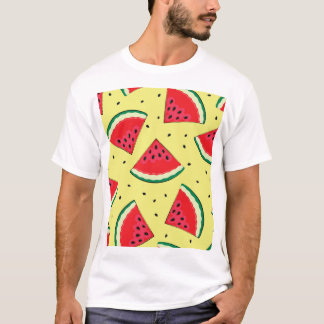 Camiseta Peças de melancia: Padrão Amarelo de Verão