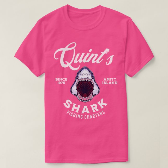 Camiseta Peças De Pesca Desde 1975, Ilha Amity (Frente do Design)