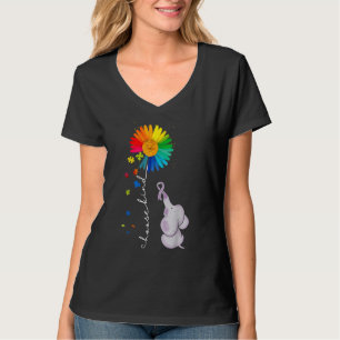 Camiseta Peças de Puzzle de Elefante do Dia Mundial do Auti