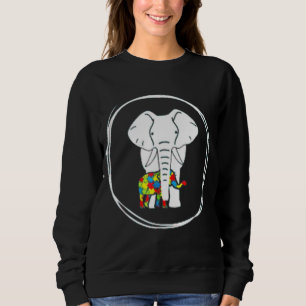 Camiseta Peças de Quebra-cabeça de Elefante para o Dia Mund