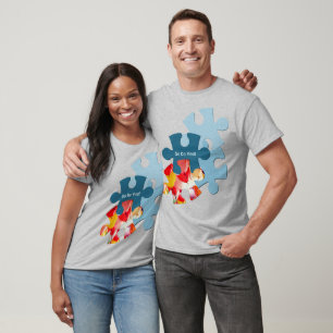 Camiseta Peças de Quebra-Cabeça Divertidas Imagem Personali