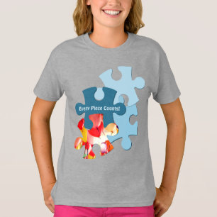 Camiseta Peças de Quebra-Cabeça Divertidas Imagem Você Comb