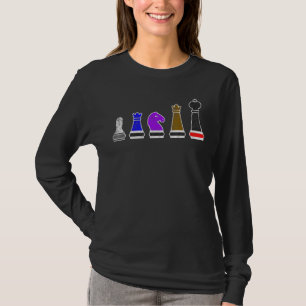Camiseta Peças de Xadrez de Jiu Jitsu Xadrez e Jogador 1