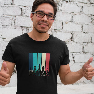 Camiseta Peças de Xadrez de Vintage Exclusivas Pensam Color