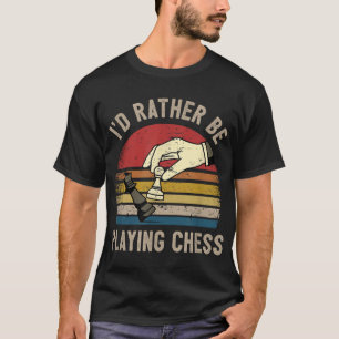 Camiseta Peças de xadrez do Retro Chess I Checkmate Play C