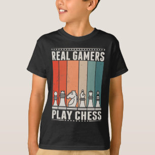 Camiseta Peças de Xadrez para jogos de Conselho Chess