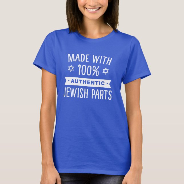 Camiseta Peças judaicas autênticas de 100% (Frente)