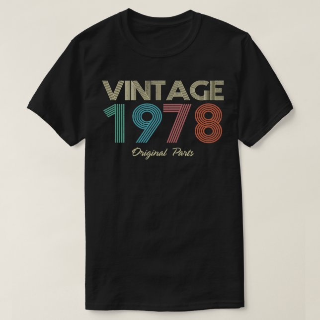 Camiseta Peças originais de 1978 Vintage (Frente do Design)