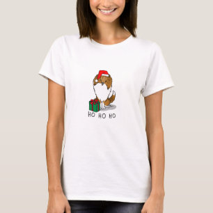 Camiseta Pecuária de Natal Santa Hat Shetland (sable)