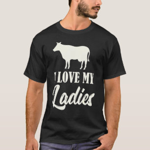 Camiseta Pecuária Vacas Eu Amo Minhas Senhoras Eu Amo Minha