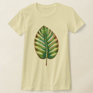 Camiseta Pêd Tropical Amarelo Amarelo Verde de Aquarela