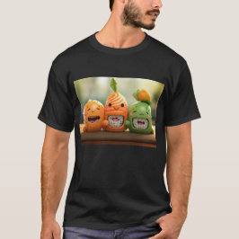 Camiseta Pedaços de sushi com rostos