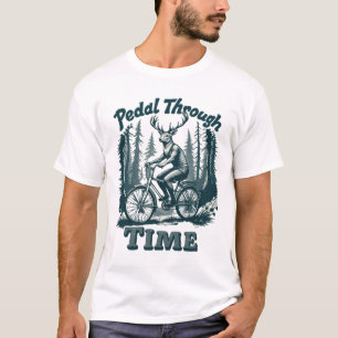 Camiseta "Pedal Através do Tempo: Bicicleta Monocromática D