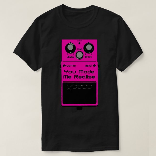 Camiseta Pedal de Efeitos de Violão de Shoegaze (Frente do Design)