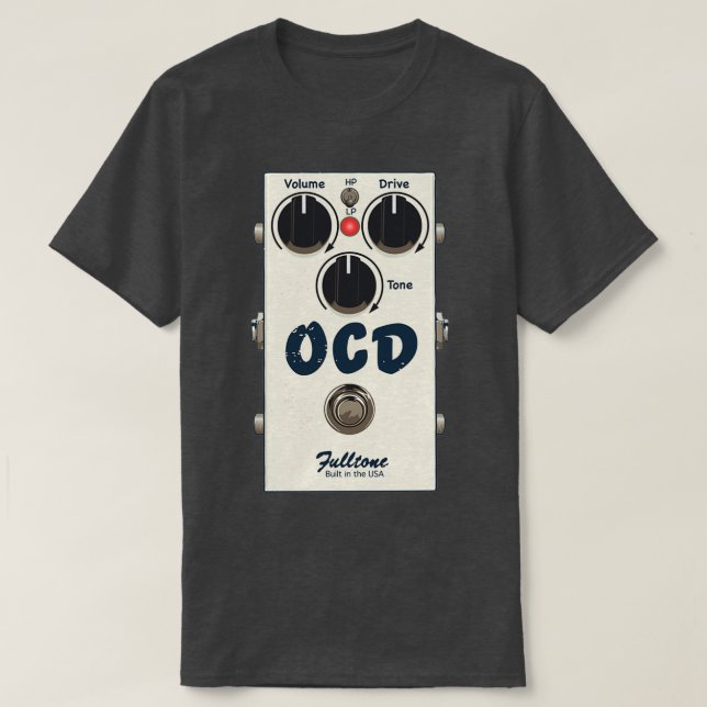Camiseta Pedal do violão OCD de tom inteiro (Frente do Design)