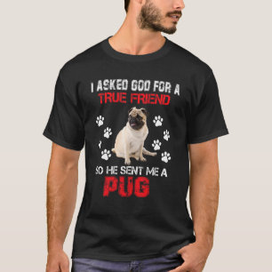 Camiseta Pedi a Deus um verdadeiro amigo Ele me enviou um c