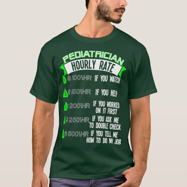 Camiseta Pediatria de Taxa Horária Pediátrica (Frente)