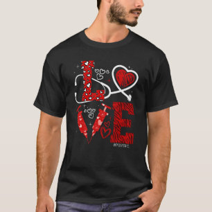 Camiseta Pediatria Enfermeira Dia de os namorados Amor Ste