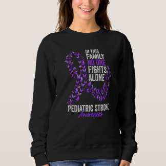 Camiseta Pediatric Stroke Awareness Month Butterflies Purpl