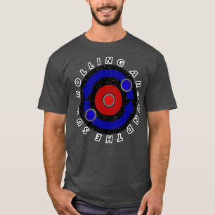 Camiseta Pedra de Curling rolando como a órbita do Earthx27