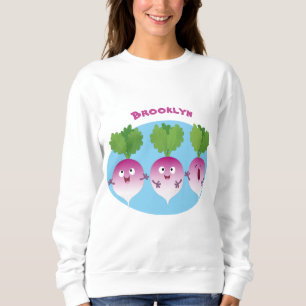 Camiseta Pedra de desenho animada de verduras e legumes