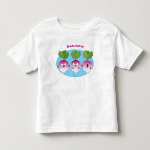 Camiseta Pedra de desenho animado de verduras e verduras