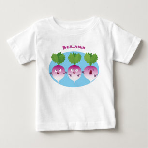 Camiseta Pedra de desenho animado de verduras e verduras