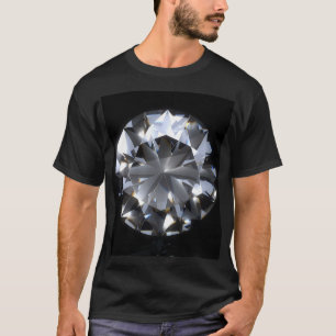 Camiseta Pedra de diamante: faísca do espaço negro.
